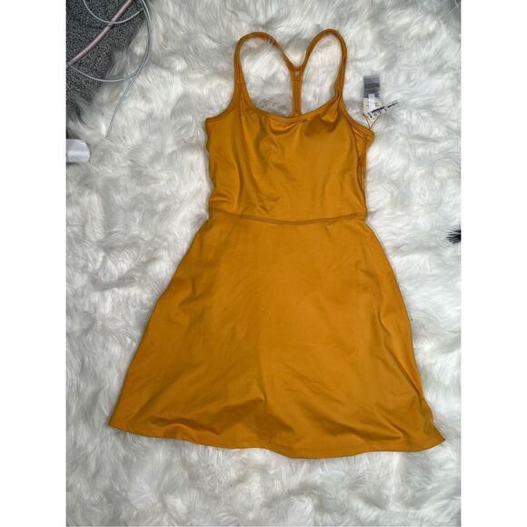 NWT Madewell Women's Yellow Tungsten Glow Flex Cutout Fitness Dress‎ Size XS - Picture 2 of 8